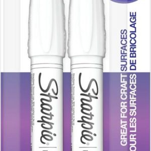 Paint Marker White Sharpie Medium Point, White, Pkg2